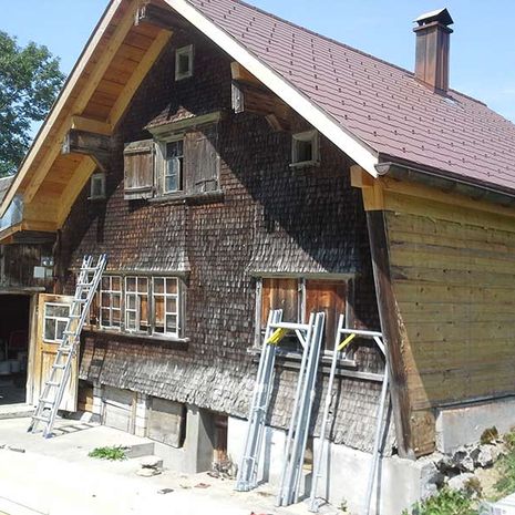 Holzschindelfassade